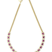 Whistledown Ruby Gemstone Necklace Gold-3