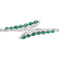 Baroness Tennis Bracelet Emerald Silver-2