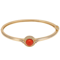 Clara Bow Bangle Coral Gold-2