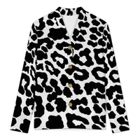 Black Leopard Print Buttoned Cardigan