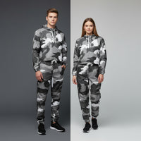 Camouflage Cropped Jacket | Women's Gray Cropped Pullover Hooded Jacket