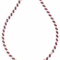 Viscountess Statement Tennis Necklace Ruby Gold-2