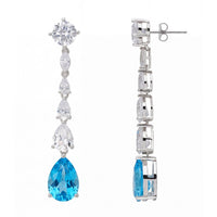 Bardot Blue Topaz Drop Earrings Silver-2