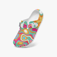 Women's Multi Colour Abstract Patterned EVA Clogs