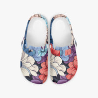 Women's Blue Floral EVA Clogs