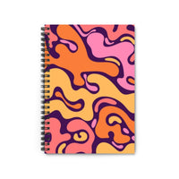 Orange and Pink Funky A5 Spiral Notebook