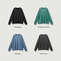 Heavyweight Oversized Side Slit Faded Unisex Sweatshirt S-XL