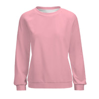 Women's Baby Pink Sweatshirt Light Pink Crewneck Pullover