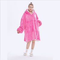 Unisex Sherpa LIned Blanket Hoodie-1
