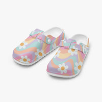 Daisy Floral Multi Coloured EVA Clogs Nurse Work Shoes