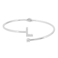 Initial Bangle Silver L-1
