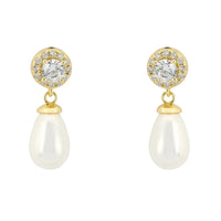Timeless Pearl Teardrop Earrings Gold-0