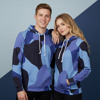 Blue Camo Hoodie | Unisex Streetwear Pullover