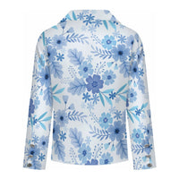 Blue Floral Blazer Women