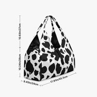 Women's Black and White Cow Print Canvas Sports Bag