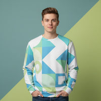 Geometric Print Sweater | Modern Aesthetic Pattern Unisex Pullover