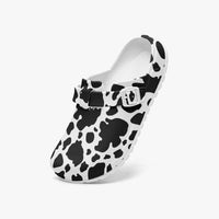 Women's Black and White Cow Print EVA Clogs