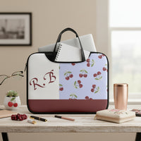 Personalized Leather Laptop Bag | Custom 16 Inch Checkerboard Sleeve