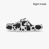Women's Black and White Cow Print EVA Clogs
