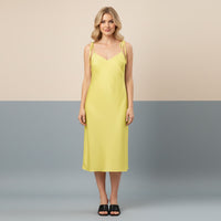 Yellow Slip Dress | Sunny Chiffon Midi Sun Dress