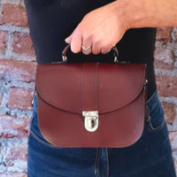 Olympia Handmade Leather Bag - Marsala Red-1