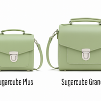 Handmade Leather Sugarcube Handbag - Sage Green-2