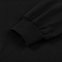Black sweatshirt sleeve cuff ribbing close-up