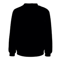 Women's Black Sweatshirt Pullover Crewneck Top