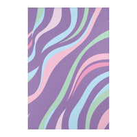 Geometric Purple and Green Rug