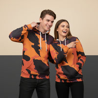 Blaze Ember Orange Camo Hoodie | Unisex Streetwear Pullover