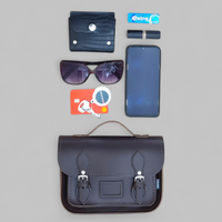 Union Jack Midi Satchel - Navy-4