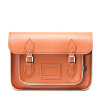Handmade Leather Satchel - Burnt Orange-0