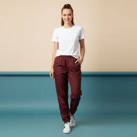 Burgundy Track Pants | Unisex All-Over Print Streetwear Joggers