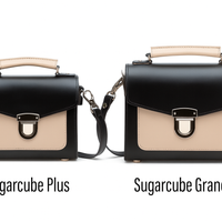Handmade Leather Sugarcube Handbag - Cafe Noir-2