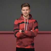 Crimson Red Camo Hoodie | Unisex Streetwear Pullover