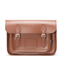 Leather School Satchel - Chestnut-0
