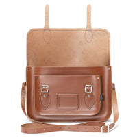 Leather School Satchel - Chestnut-3