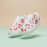 White Multi Color Floral Sneakers | White Floral Shoes