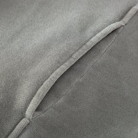 Washed Slit Hem Turtleneck Unisex Hoodie S-XL
