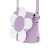 Handmade Leather Daisy Barrel Bag - Pastel Violet-2