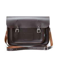Handmade Leather Satchel - Dark Brown-2