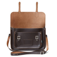 Handmade Leather Satchel - Dark Brown-4