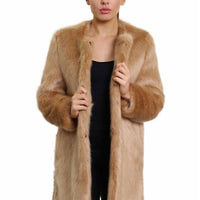 De La Creme Womens Faux Fur Classic Coat
