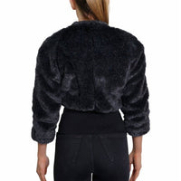 Open Front Faux Fur Bolero