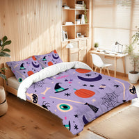 Purple Halloween Comforter Set Queen