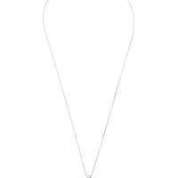 Silver evil-eye pendant necklace with blue eye on rhinestone set.