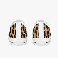 Leopard Print Trainers Womens Classic Brown Canvas Low Top Shoes