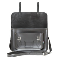 Handmade Leather Satchel - Graphite-4