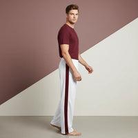 Wide Leg Pants With Stripe On Side | Athletic Track Streetwear Baggy Joggers