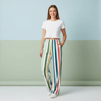 Pinstripe Wide Leg Pant | Vertical Stripe Business Casual Streetwear Baggy Joggers